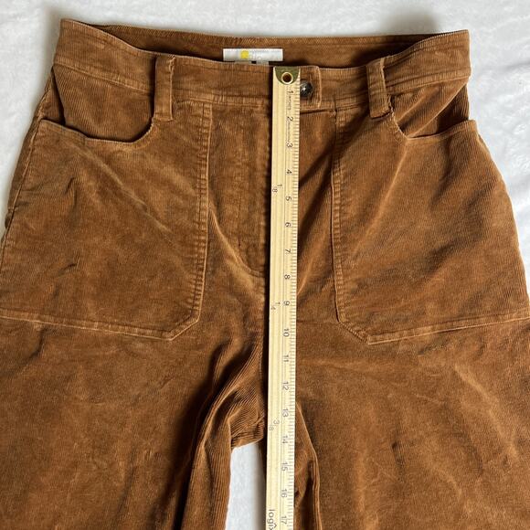 Boden Women’s Wide Leg Corduroy Pants Size M 8R Brown Preppy Academia Timeless - Picture 8 of 9